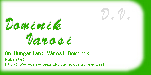 dominik varosi business card